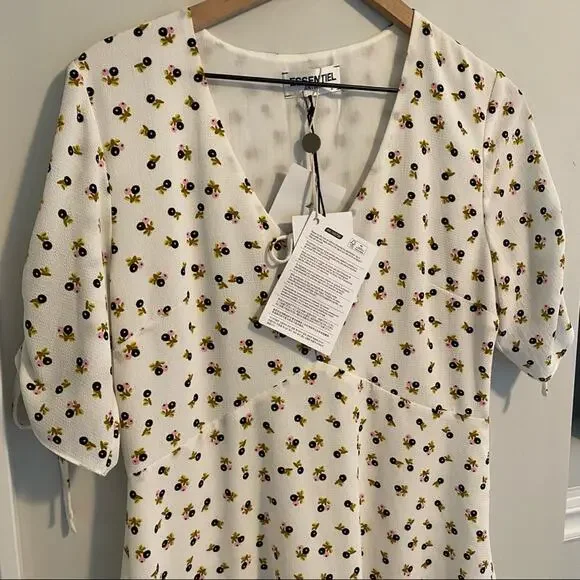 NWT ESSENTIEL ANTWERP White Ditsy Floral Sexy Mini Dress 38 M - Picture 15 of 16